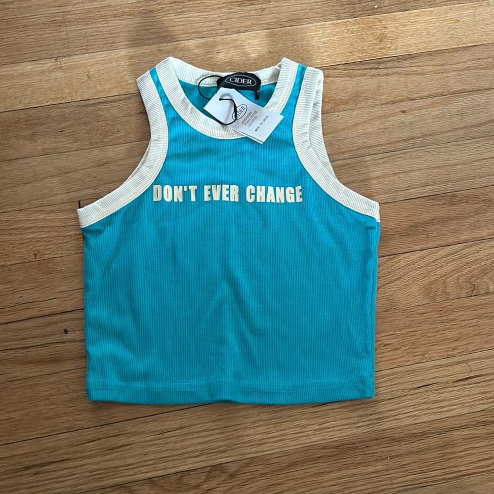 NWT Cider Dont ever change crop top